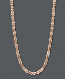 The perfect combination of unique design and trendy color. Necklace features a faceted chain link crafted in 14k rose gold. Approximate length: 18 inches. The perfect combination of unique design and trendy color. Necklace features a faceted chain link crafted in 14k rose gold. Approximate length: 18 inches.