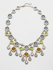 From the Cocktail Hour Collection. A multicolored style with sparking faceted stations in various shapes and sizes that will truly make a statement. Glass stonesGoldtone white metalLength, about 19Lobster clasp closureImported From the Cocktail Hour Collection. A multicolored style with sparking faceted stations in various shapes and sizes that will truly make a statement. Glass stonesGoldtone white metalLength, about 19Lobster clasp closureImported