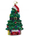 Tree decorating is a cinch with Christopher Radko. Belted and dressed to impress, the All Spruced Up ornament couples a sense of humor with the dazzling shine of Polonaise glass.