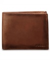 Add this iconic rugged wallet from Fossil to access classic heritage style.