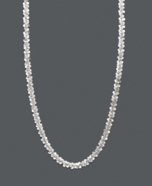 A simple, elegant chain to complement any ensemble. This faceted 14k white gold chain is the perfect addition to your accessory collection. Approximate length: 24 inches. A simple, elegant chain to complement any ensemble. This faceted 14k white gold chain is the perfect addition to your accessory collection. Approximate length: 24 inches.
