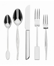 Give your table an edge. Four distinct handle designs in lustrous stainless steel make the Hybrid flatware set unlike any other. With service for four from Gourmet Settings. Give your table an edge. Four distinct handle designs in lustrous stainless steel make the Hybrid flatware set unlike any other. With service for four from Gourmet Settings.
