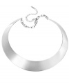 Polished, poised, and ready for the party. INC International Concepts' ultra-chic collar necklace features an ultra-modern curved design set in silver-plated mixed metal. Approximate length: 20 inches + 3-inch extender.