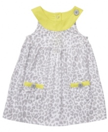 How exotic. She'll look like a rare beauty in this darling animal-print sundress from Carter's. How exotic. She'll look like a rare beauty in this darling animal-print sundress from Carter's.