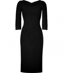 Channel sophisticated style with a sexy edge with this figure-hugging dress from LWren Scott - Bateau neck with fold over collar with lace trim, three-quarter sleeves with lace cuffs, fitted bodice, pencil style skirt, concealed back zip closure - Pair with sky-high platforms, a slim trench, and a statement clutch Channel sophisticated style with a sexy edge with this figure-hugging dress from LWren Scott - Bateau neck with fold over collar with lace trim, three-quarter sleeves with lace cuffs, fitted bodice, pencil style skirt, concealed back zip closure - Pair with sky-high platforms, a slim trench, and a statement clutch