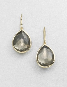 From the Rock Candy® Collection. Faceted pyrite doublet in a teardrop shape set in radiant 18k gold. 18k goldPyrite doubletDrop, about .7Hook backImported 