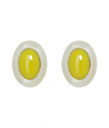 Bring bold style to any look with these vibrant resin clip-ons from Ben-Amun - Circular mustard-hued resin earrings with clip-on back closure - Style with an elegant sheath dress and heels Bring bold style to any look with these vibrant resin clip-ons from Ben-Amun - Circular mustard-hued resin earrings with clip-on back closure - Style with an elegant sheath dress and heels