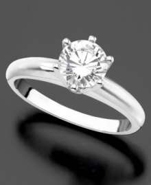 Aim for perfection on the big day. This stunning engagement ring features ideal-cut diamond (1 ct. t.w.) set in platinum. Aim for perfection on the big day. This stunning engagement ring features ideal-cut diamond (1 ct. t.w.) set in platinum.