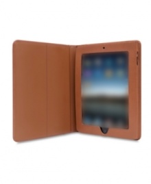 Your style statement jumps right off the cover. Aged, belting leather is the perfect protector for your most valuable possession and travel companion! Custom fit and conveniently designed for the Apple iPad, this chic cover provides quick access to the charging port and control buttons with a front flap that opens to create a flat desktop surface. Lifetime warranty. Your style statement jumps right off the cover. Aged, belting leather is the perfect protector for your most valuable possession and travel companion! Custom fit and conveniently designed for the Apple iPad, this chic cover provides quick access to the charging port and control buttons with a front flap that opens to create a flat desktop surface. Lifetime warranty.