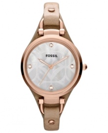 Fashion in full bloom from Fossil. With rosy tones, this Georgia collection watch adds warmth to your ensemble.