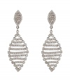 Stash away your studs and go for drama with R.J.Grazianos crystal drop earrings, perfect for giving your look a glamorous modern edge - Silver-toned frames with clear crystals - Wear with swept up hair as a finishing touch to cocktail dresses