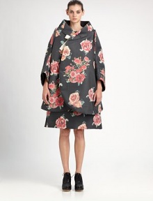 This bold, architectural floral style is a true statement piece.Notched lapelsTie closureFlared silhoeutteExposed seam allowancesAbout 32 from shoulder to hemPolyesterDry cleanImportedModel shown is 5'11 (180cm) wearing US size Small. This bold, architectural floral style is a true statement piece.Notched lapelsTie closureFlared silhoeutteExposed seam allowancesAbout 32 from shoulder to hemPolyesterDry cleanImportedModel shown is 5'11 (180cm) wearing US size Small.