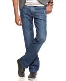 A simple pair of jeans like these from Kenneth Cole Reaction go a long way in created a laid-back cool vibe. A simple pair of jeans like these from Kenneth Cole Reaction go a long way in created a laid-back cool vibe.