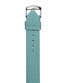 A bold sea blue watch strap in luxe calf leather, fit size 1, 6, and 21 Philip Stein watch heads.