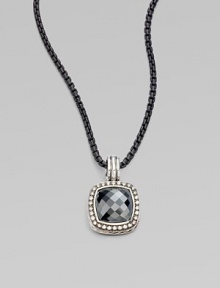 From the Moonlight Ice Collection. Dark, divine hematite is surrounded by pavé diamonds.Diamonds, 0.45 tcw Hematite Sterling silver Enhancer width, about ½ ImportedPlease note: Chain sold separately. From the Moonlight Ice Collection. Dark, divine hematite is surrounded by pavé diamonds.Diamonds, 0.45 tcw Hematite Sterling silver Enhancer width, about ½ ImportedPlease note: Chain sold separately.