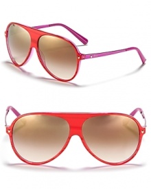 Turn heads in sleek aviator sunglasses with contrast internal frames, a hot look from Dior. Turn heads in sleek aviator sunglasses with contrast internal frames, a hot look from Dior.