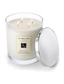 Instantly awakening the senses, Grapefruit is a lively, uplifting citrus with a spicy heart. Grapefruit and tangerine are combined with vetyver and rosemary to create this outspoken citrus scent. With a stunning bouquet lit across four wicks, the Grapefruit Luxury Candle envelops a room and lingers for hours to create an ambiance of warmth, sophistication and style. It is the ultimate luxury. Candle burn time is approximately 230 hours. Instantly awakening the senses, Grapefruit is a lively, uplifting citrus with a spicy heart. Grapefruit and tangerine are combined with vetyver and rosemary to create this outspoken citrus scent. With a stunning bouquet lit across four wicks, the Grapefruit Luxury Candle envelops a room and lingers for hours to create an ambiance of warmth, sophistication and style. It is the ultimate luxury. Candle burn time is approximately 230 hours.