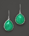 Ippolita Seafoam Wonderland Sterling Silver Teardrop Earrings in Chrysoprase