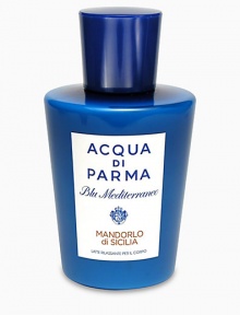 Sweet surrender. A hydrating body lotion with the lingering hint of almond, vanilla and musk creates the most soothing and sensual accompaniment to the Mandorlo di Sicilia fragrance spray. 6.7 oz.