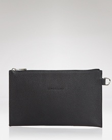 Upgrade your on-the-go essentials with this cosmetics case from Longchamp. Crafted from luxurious leather, it's slim profile is perfectly packable. Upgrade your on-the-go essentials with this cosmetics case from Longchamp. Crafted from luxurious leather, it's slim profile is perfectly packable.