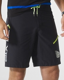Perfect for the rapids or the pool, the White Cap swim short draws out your inner athlete in quick-drying stretch twill nylon with signature RLX graphics. Perfect for the rapids or the pool, the White Cap swim short draws out your inner athlete in quick-drying stretch twill nylon with signature RLX graphics.