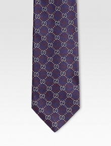 Signature GG pattern woven in superior Italian silk.About 3.1 wideSilkDry cleanMade in Italy Signature GG pattern woven in superior Italian silk.About 3.1 wideSilkDry cleanMade in Italy