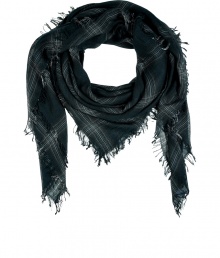 Give your outerwear wardrobe a rock-and-roll edge with Faliero Sartis midnight blue fringed scarf, finished in a soft cashmere-silk mix for all-season sophistication - Square shape - Wrap around leather jackets, or wear indoors with chunky knits Give your outerwear wardrobe a rock-and-roll edge with Faliero Sartis midnight blue fringed scarf, finished in a soft cashmere-silk mix for all-season sophistication - Square shape - Wrap around leather jackets, or wear indoors with chunky knits