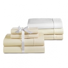 Sheets sold only in sets. Additional pillowcases available. Bottom fitted sheets fit mattresses up to 19. The same amazing sheets as our Essential Percale solid collection, printed with a white swiss dot. Timeless and versatile, our percale cotton sheets provide cool, comfortable sleeping. Percale cotton is known for its fine weave, which gives these sheets their crisp texture. Our Essential Percale collection is made for those who love the fresh look and feel of a classic sheet. Sheets sold only in sets. Additional pillowcases available. Bottom fitted sheets fit mattresses up to 19. The same amazing sheets as our Essential Percale solid collection, printed with a white swiss dot. Timeless and versatile, our percale cotton sheets provide cool, comfortable sleeping. Percale cotton is known for its fine weave, which gives these sheets their crisp texture. Our Essential Percale collection is made for those who love the fresh look and feel of a classic sheet.
