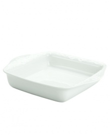 An elegant white-on-white pattern, embossed vine motif and interior glaze adorn this square baker from Lenox dinnerware. The dishes from the Opal Innocence Carved collection get your table set for refined dining every day. Qualifies for Rebate An elegant white-on-white pattern, embossed vine motif and interior glaze adorn this square baker from Lenox dinnerware. The dishes from the Opal Innocence Carved collection get your table set for refined dining every day. Qualifies for Rebate