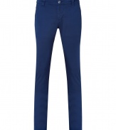Toss the tried-and-true denim for these versatile slim fit pants from Dondup - Belt loops, off-seam pockets, back patch pockets, straight leg, slim silhouette - Pair with a vintage-inspired tee, and trainers