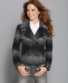 Perfect for cute cold-weather style, this Dollhouse striped wool-blend jacket is perfect for transitioning seasons!