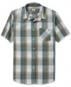 Plaid isn't just for prepsters. This patterned shirt from Volcom gives your button-ed up style some edge.