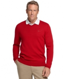 For cooler days on the course, layer up and keep your score low with the sleek polish of this merino wool blend sweater. (Clearance) For cooler days on the course, layer up and keep your score low with the sleek polish of this merino wool blend sweater. (Clearance)