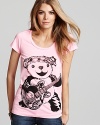 Cute meets rock 'n' roll in this Lauren Moshi tee, emblazoned with a guitar-playing bear graphic.