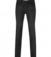 Inject a cool Downtown edge into every look with Marc by Marc Jacobs black denim jeans - Classic five-pocket style, button closure, belt loops - Slim fit - Wear with tailored button-downs, modern knits and sneakers