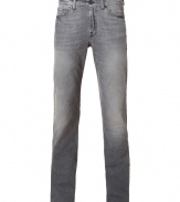 Add instant style to your casual look with these edgy distressed jeans from Seven for all Mankind - Five-pocket styling, belt loops, logo detailed back pockets, stylishly distressed - Slim cut - Wear with a cashmere pullover and retro-inspired sneakers or with button-down, cardigan and lace-up leather boots