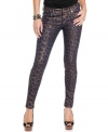 Go bold or go home! Eye-popping leopard print adds fierce attitude to these skinny jeans from Baby Phat!