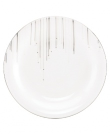 Bone china with platinum edges drips glittering icicles on slick, snowy white from Lenox Lifestyle dinnerware. The dishes, like this Platinum Ice accent plate, are a recipe for cool in modern decor, delivering unique, unforgettable style to quiet meals and casual get-togethers. Qualifies for Rebate Bone china with platinum edges drips glittering icicles on slick, snowy white from Lenox Lifestyle dinnerware. The dishes, like this Platinum Ice accent plate, are a recipe for cool in modern decor, delivering unique, unforgettable style to quiet meals and casual get-togethers. Qualifies for Rebate