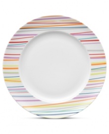 Solid stripes. The Sunny Day Stripes dinner plate shines with bright accent colors on a body of durable, double-fired porcelain. Mix with solid Sunny Day dinnerware, also from THOMAS by Rosenthal. Solid stripes. The Sunny Day Stripes dinner plate shines with bright accent colors on a body of durable, double-fired porcelain. Mix with solid Sunny Day dinnerware, also from THOMAS by Rosenthal.