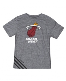 Sport your favorite team's gear with this court-ready Miami Heat tee from adidas. Sport your favorite team's gear with this court-ready Miami Heat tee from adidas.