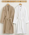 Relax in the plush luxury of Hotel Collection. This sophisticated bathrobe features superior Turkish cotton construction for softness and comfort.