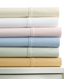 Sweet dreams. This luxuriously soft Clarksville sheet set features pure Egyptian cotton, single ply construction and a simple pleated detail along the hem for a classic look. Choose from an array of soft tones. Sweet dreams. This luxuriously soft Clarksville sheet set features pure Egyptian cotton, single ply construction and a simple pleated detail along the hem for a classic look. Choose from an array of soft tones.