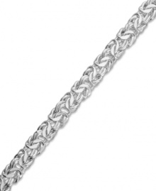 Woven strands of silver create an intricate look. Giani Bernini's sterling silver bracelet features a byzantine link chain. Approximate length: 7-1/2 inches.