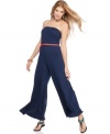 American Rag reignites the jumpsuit with tube top styling! Pairs perfectly with sandals or heels for a look that's easy, beachy and fun!
