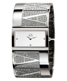 Solid sparkle with designer style: an AX Armani Exchange watch.