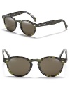 Giorgio Armani's camouflage round sunglasses are meant to be seen. With a retro-inspired silhouette.