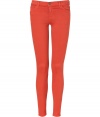 Embrace the seasons passion for bold pops of eye-catching color with these chic, poppy-hued skinny jeans from Current Elliott - On-trend, 7/8 cut crops at ankles - Low rise, ultra-fitted silhouette flatters every curve - Traditional five-pocket style with belt loops, zip fly and button closure - Sexy and cool, easily dressed up or down - Pair with a tank, blazer and oxfords, or go for a more casual look with a tunic top or boyfriend cardigan and flats