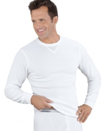 Designed in rich waffle fabric with added stretch for comfort, this essential thermal t-shirt from Jockey will get you through the season in warm style. Designed in rich waffle fabric with added stretch for comfort, this essential thermal t-shirt from Jockey will get you through the season in warm style.