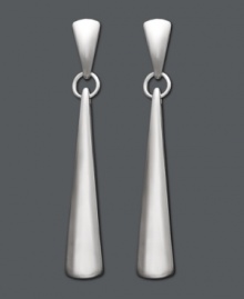 Frame your face with chic, structural style. Earrings feature a sleek teardrop design in sterling silver. Approximate drop width: 1/4 inch. Approximate drop length: 1-1/2 inches. Frame your face with chic, structural style. Earrings feature a sleek teardrop design in sterling silver. Approximate drop width: 1/4 inch. Approximate drop length: 1-1/2 inches.