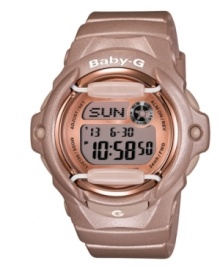 Toast to timely fashion with this champagne-colored digital watch from Baby-G.